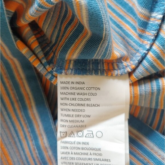 Prana Men's Cooper Point Crew tee shirt Organic Cotton Striped size XXL - Picture 8 of 12